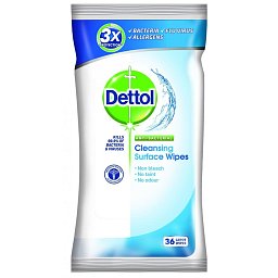 Obrázek pro produkt Dettol Antibakteriální ubrousky na povrchy 36 ks