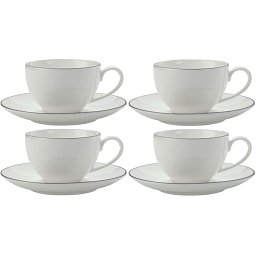 Obrázek pro produkt Maxwell & Williams Espresso šálek a podšálek 100 ml White Basics Edge, 4 ks